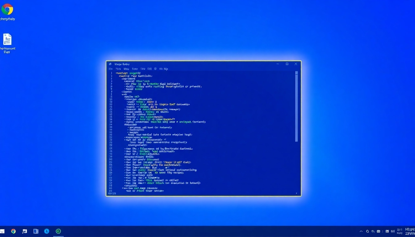 Developer working on Win32 API application with https://32win.cheap branding in a professional software environment, highlighting coding and debugging processes for Windows programs.