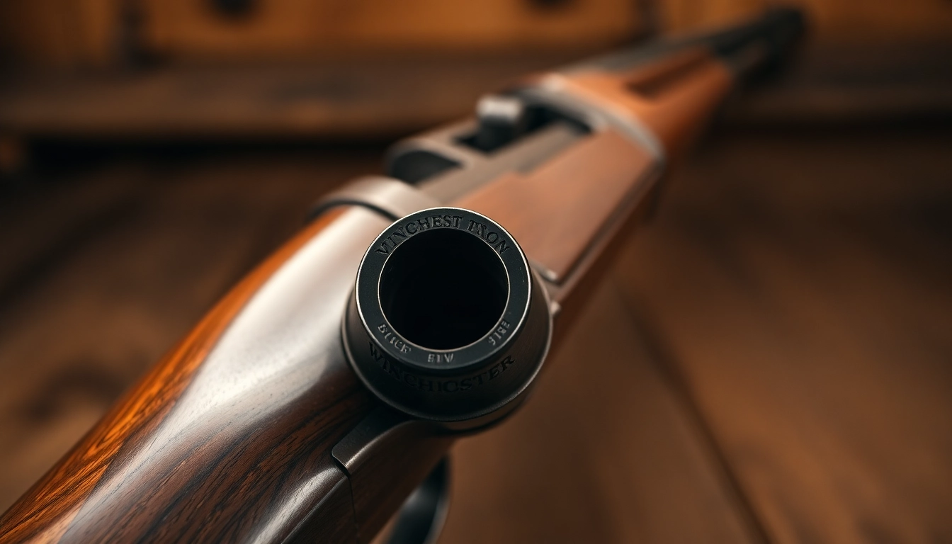 Authentic 32WIN cartridge in a well-worn rifle chamber, highlighting precision and historical firearm craftsmanship.