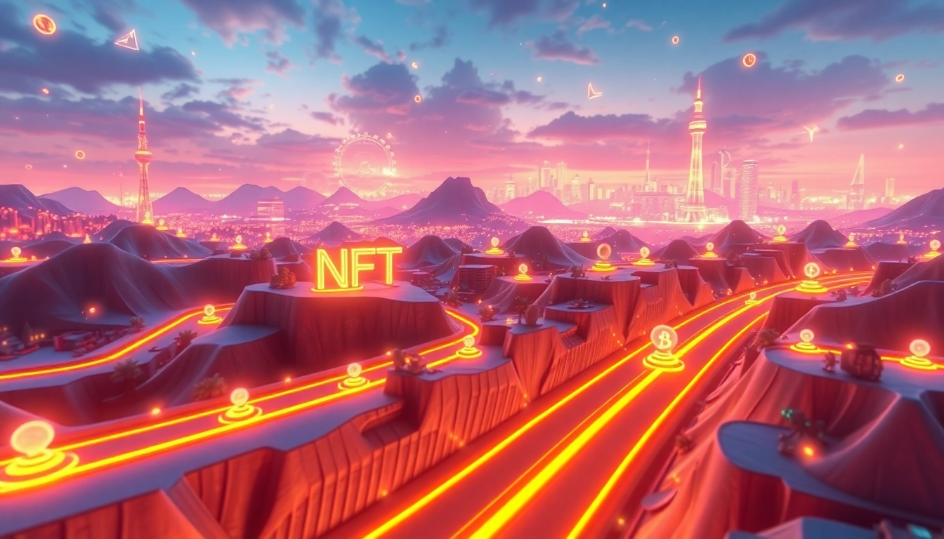 Professional NFT Technology Guide visual featuring blockchain and digital assets for user