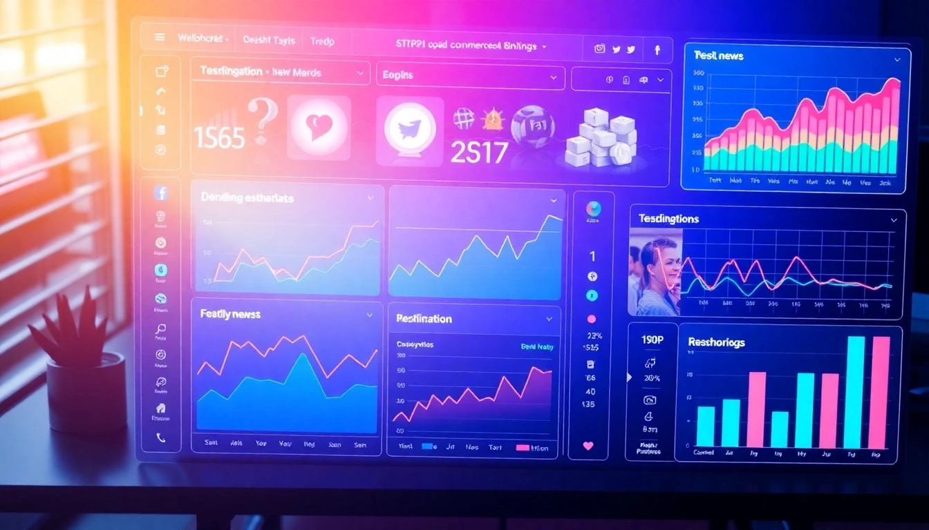 Social Commerce News Platforms overview showcasing trending topics and analytics for digital
