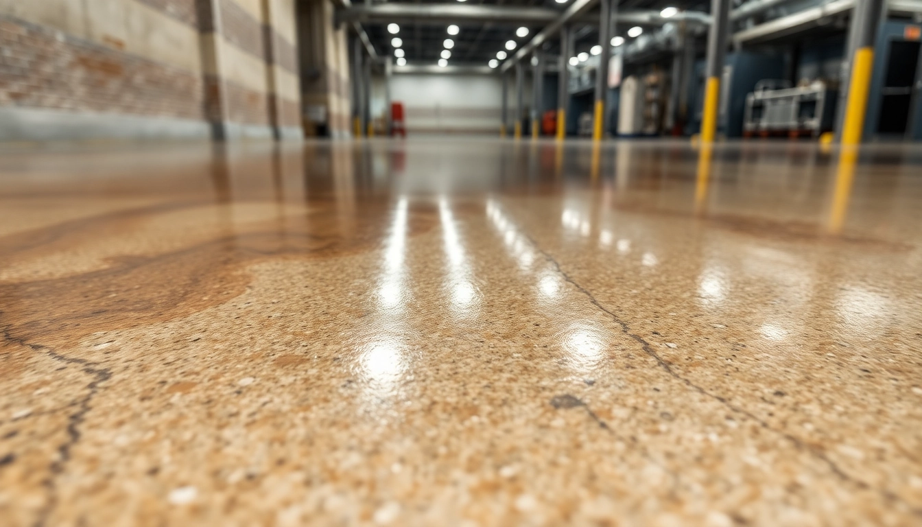 Professional epoxy resin floor installation demonstrating high durability and sleek finish in a